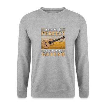 GITARRE MAIS JE SAIS JOUER DE LA GUITARE - Sweat-shirt Unisexe - gris chiné - Devant - Alina (178cm) & Michal (187cm)