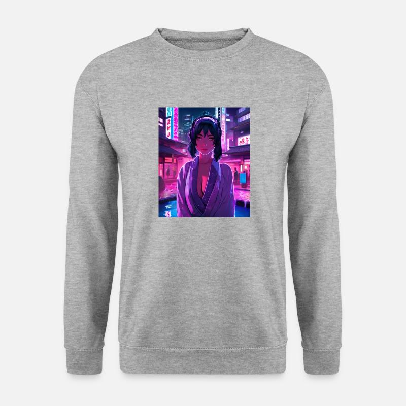 Japan - Unisex Pullover - Weißgrau meliert