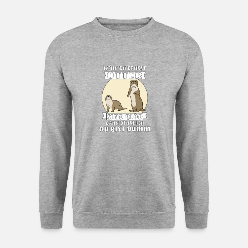 OTTER - Unisex Pullover - Weißgrau meliert