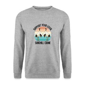 Wading Bird Watching Bird Watcher - Unisex Sweatshirt - salt & pepper - Front - Alina (178cm) & Michal (187cm)