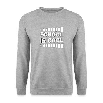 SCHOOL IS COOL - Unisex Sweatshirt - salt & pepper - Front - Alina (178cm) & Michal (187cm)