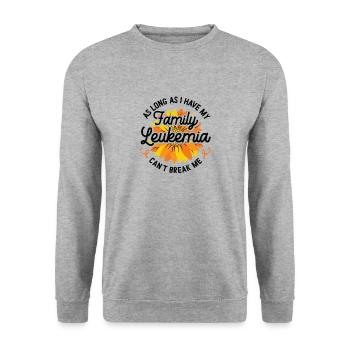 Leukemia Awareness Month Blood Cancer Ribbon - Unisex Sweatshirt - salt & pepper - Front - Alina (178cm) & Michal (187cm)