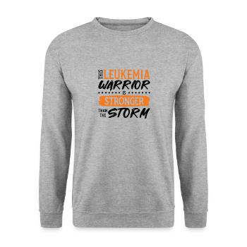 Boucle du cancer du guerrier de la leucémie - Sweat-shirt Unisexe - gris chiné - Devant - Alina (178cm) & Michal (187cm)