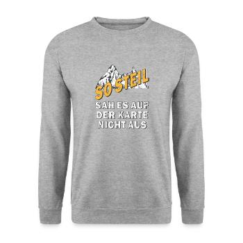 WANDERN SO STEIL - Unisex Pullover - Weißgrau meliert - Vorne - Alina (178cm) & Michal (187cm)