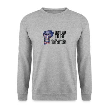 Dakota du Nord Américain U.S. Patriot USA Cultivé - Sweat-shirt Unisexe - gris chiné - Devant - Alina (178cm) & Michal (187cm)