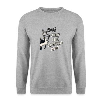 ONLY THE CAMERAMAN - Unisex Sweatshirt - salt & pepper - Front - Alina (178cm) & Michal (187cm)