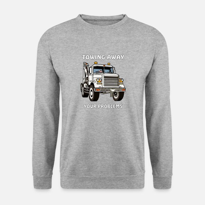 ABSCHLEPPWAGEN TOWING AWAY YOUR PROBLEMS - Unisex Pullover - Weißgrau meliert