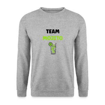 Team Mojito - Sweat-shirt Unisexe - gris chiné - Devant - Alina (178cm) & Michal (187cm)