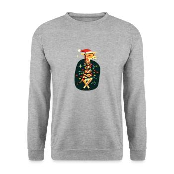 Giraffe, Giraffe, Christmas, Africa, Animals - Unisex Sweatshirt - salt & pepper - Front - Alina (178cm) & Michal (187cm)