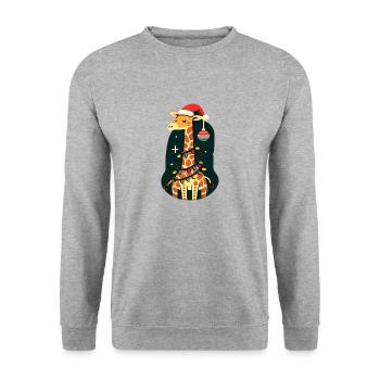 Giraffe, Giraffe, Christmas, Africa, Animals - Unisex Sweatshirt - salt & pepper - Front - Alina (178cm) & Michal (187cm)