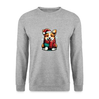Corgi Corgi Chien Corgi Corgi Welsh Corgi - Sweat-shirt Unisexe - gris chiné - Devant - Alina (178cm) & Michal (187cm)