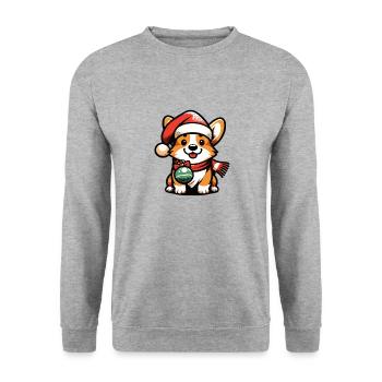 Corgi Corgi Chien Corgi Corgi Welsh Corgi - Sweat-shirt Unisexe - gris chiné - Devant - Alina (178cm) & Michal (187cm)