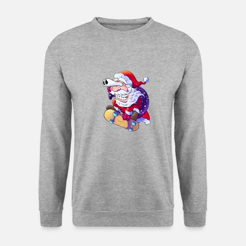 Santaskater - Unisex Pullover - Weißgrau meliert