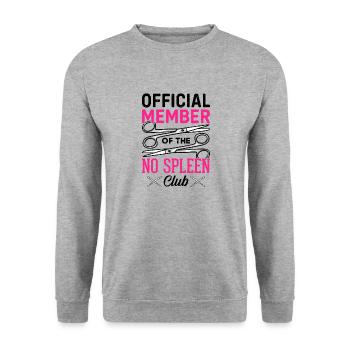 Splenic Surgery Surgical Splenectomy Recovery - Unisex Sweatshirt - salt & pepper - Front - Alina (178cm) & Michal (187cm)