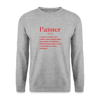 Dicton du peintre - Sweat-shirt Unisexe - gris chiné - Devant - Alina (178cm) & Michal (187cm)