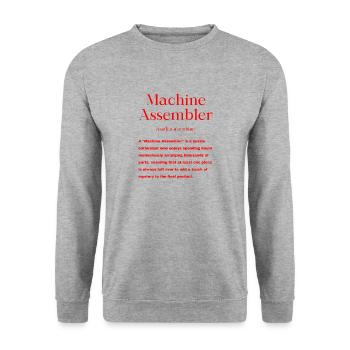 Maschinenbauer - Unisex Pullover - Weißgrau meliert - Vorne - Alina (178cm) & Michal (187cm)