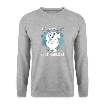 ABNEHMEN ES HAT WIEDER NICHT GEREICHT - Unisex Pullover - Weißgrau meliert - Vorne - Alina (178cm) & Michal (187cm)