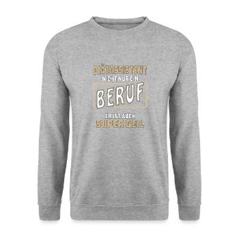 DiÄTASSISTENT NICHT NUR EIN BERUF - Unisex Pullover - Weißgrau meliert - Vorne - Alina (178cm) & Michal (187cm)