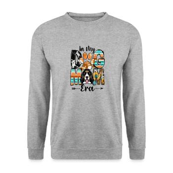 Basset Dog In My Dog Mom Era Fur Baby Mothers Day - Unisex Sweatshirt - salt & pepper - Front - Alina (178cm) & Michal (187cm)