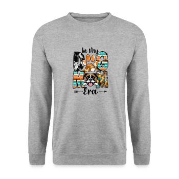 Boxer Dog In My Dog Mom Era Fur Baby Mothers Day - Unisex Sweatshirt - salt & pepper - Front - Alina (178cm) & Michal (187cm)