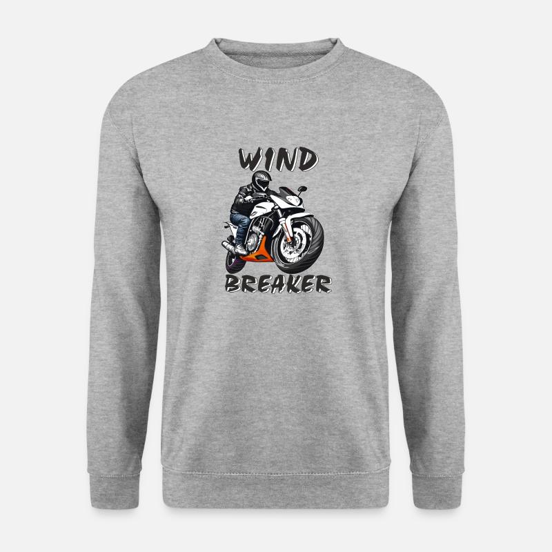 MOTORRAD WINDBREAKER - Unisex Pullover - Weißgrau meliert