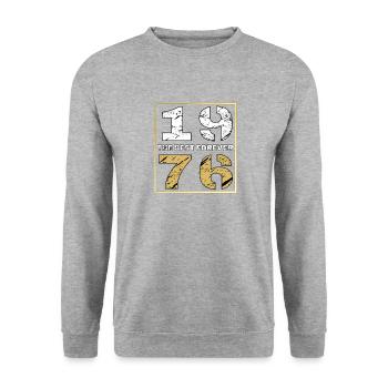LE MEILLEUR POUR TOUJOURS 1976 - Sweat-shirt Unisexe - gris chiné - Devant - Alina (178cm) & Michal (187cm)