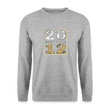 THE BEST FOREVER 2012 - Unisex Pullover - Weißgrau meliert - Vorne - Alina (178cm) & Michal (187cm)