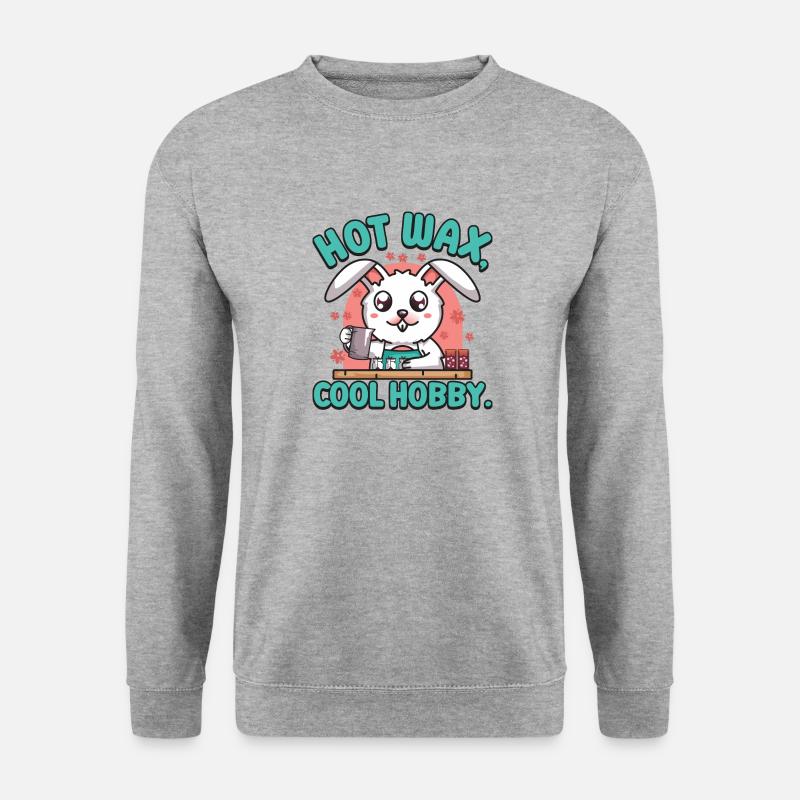 Heißwachs, cooles Hobby. - Unisex Pullover - Weißgrau meliert