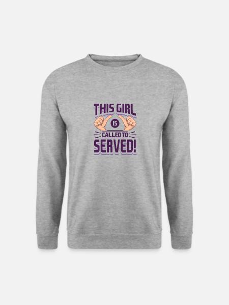Mormoner SDH-missionær Denne pige kaldes - Unisex sweater - hvidgrå meleret