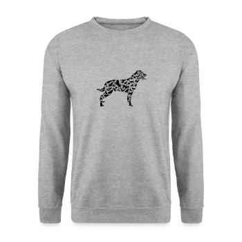 Rottweiler Dog Mom Rottweiler Dad - Unisex Sweatshirt - salt & pepper - Front - Alina (178cm) & Michal (187cm)