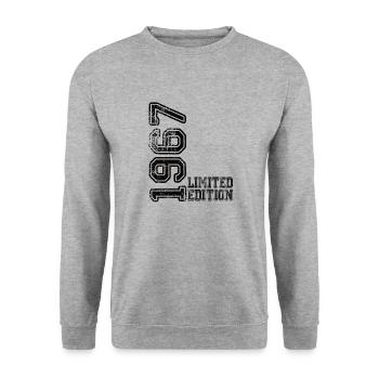 Limited Edition 1967 - Unisex Pullover - Weißgrau meliert - Vorne - Alina (178cm) & Michal (187cm)