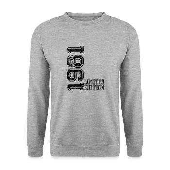 Édition limitée 1981 - Sweat-shirt Unisexe - gris chiné - Devant - Alina (178cm) & Michal (187cm)