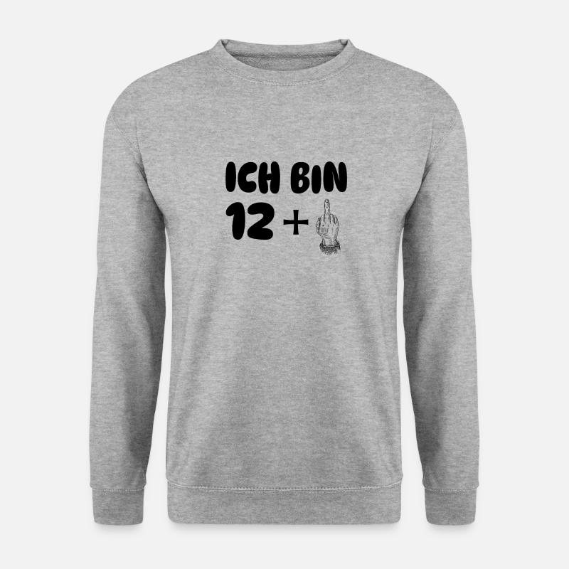 ich bin 13 - Unisex Pullover - Weißgrau meliert