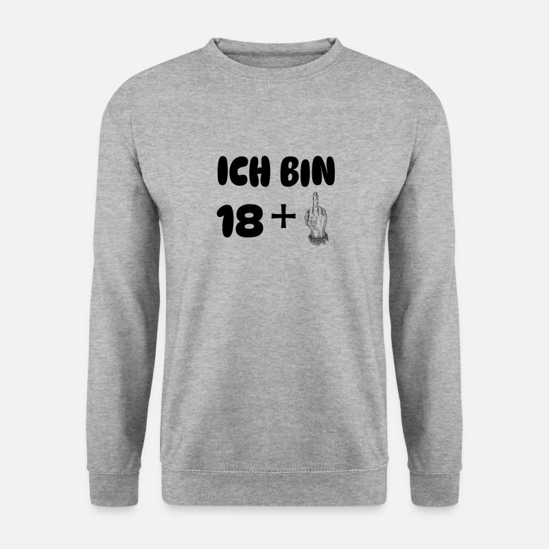 ich bin 19 - Unisex Pullover - Weißgrau meliert