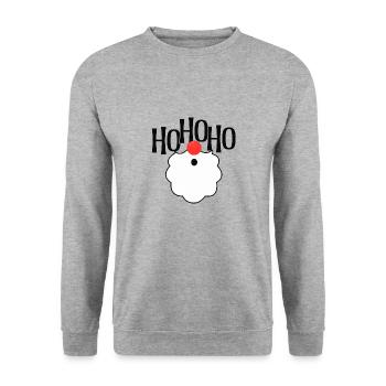 Ho Ho Ho Noël Noël Hiver - Sweat-shirt Unisexe - gris chiné - Devant - Alina (178cm) & Michal (187cm)