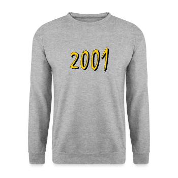 BIRTHDAY YEAR 2001 - Unisex Sweatshirt - salt & pepper - Front - Alina (178cm) & Michal (187cm)