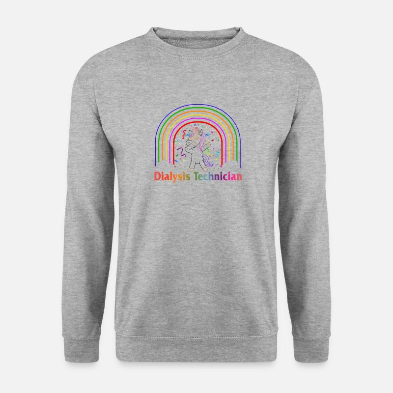 Dialysetechniker Hemd, Dialysetechniker - Unisex Pullover - Weißgrau meliert