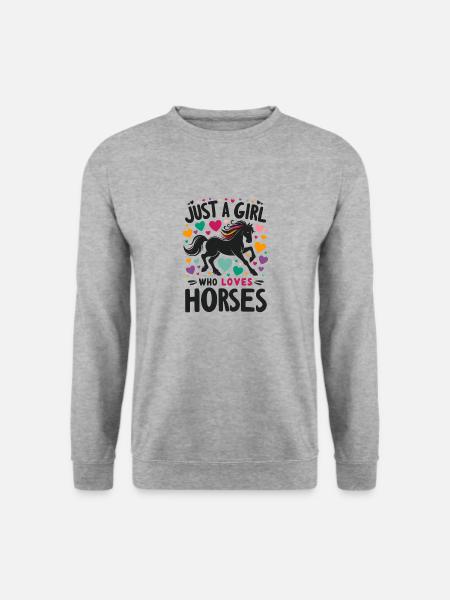 Regalo per gli amanti dei Solo una ragazza che ama i - Felpa unisex - grigio chiaro melange