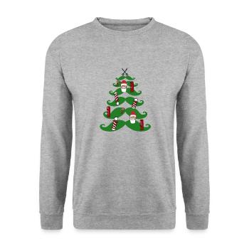 Barber Shop Christmas - Unisex Sweatshirt - salt & pepper - Front - Alina (178cm) & Michal (187cm)