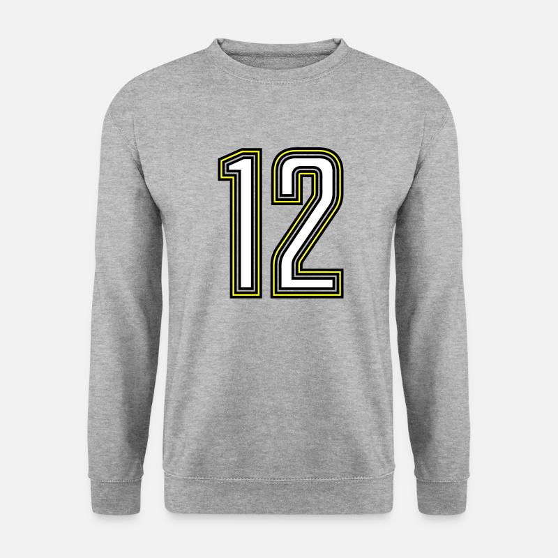 12 - Unisex Pullover - Weißgrau meliert