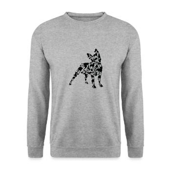 Boston Terrier Hund Boston Terrier Mama Boston - Unisex Pullover - Weißgrau meliert - Vorne - Alina (178cm) & Michal (187cm)