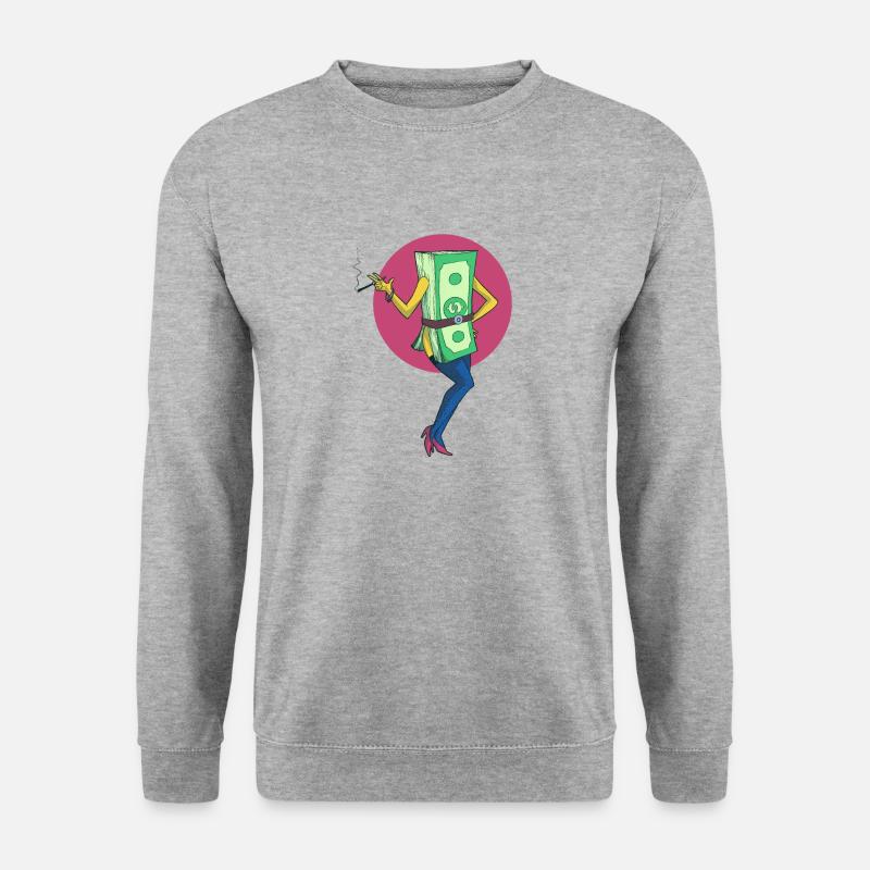 Sexy Geld - Unisex Pullover - Weißgrau meliert