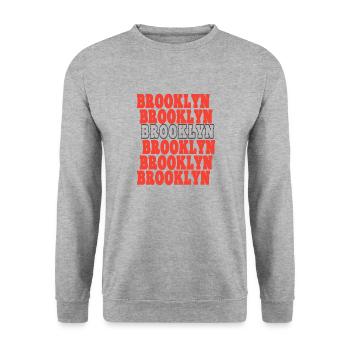 Brooklyn - Unisex Sweatshirt - salt & pepper - Front - Alina (178cm) & Michal (187cm)