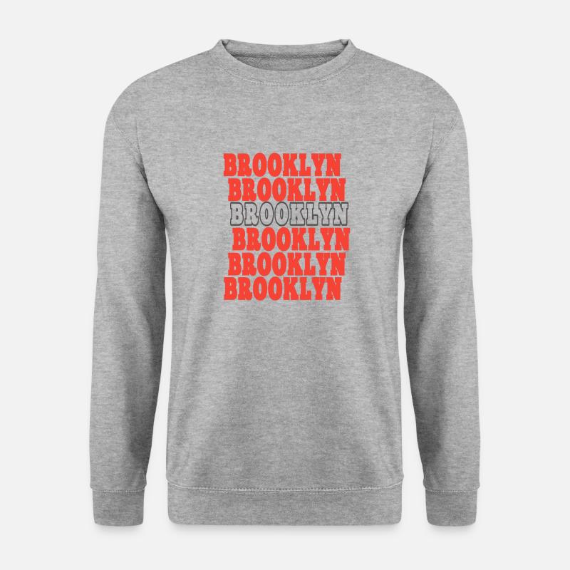 Brooklyn - Unisex Pullover - Weißgrau meliert