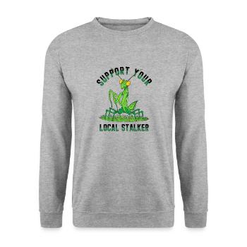 Insecte Entomologiste Entomologie Mante religieuse - Sweat-shirt Unisexe - gris chiné - Devant - Alina (178cm) & Michal (187cm)
