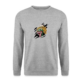 Temple du Cambodge Khmer Vintage drapeau je cadeau - Sweat-shirt Unisexe - gris chiné - Devant - Alina (178cm) & Michal (187cm)