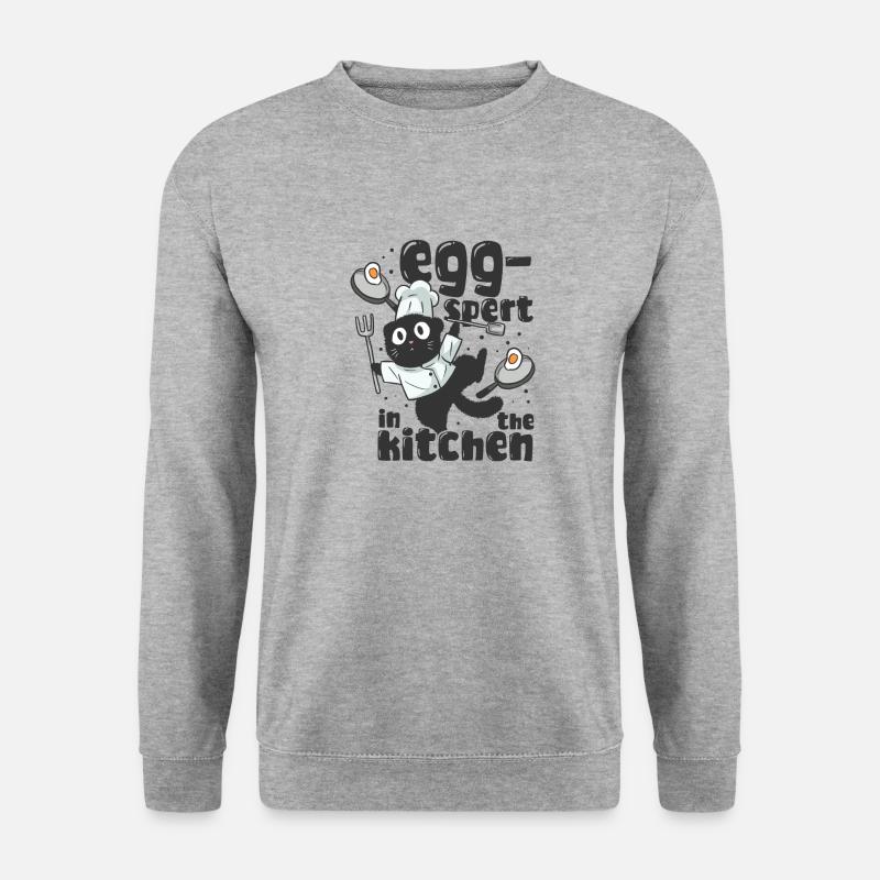 Egg-spert dans la cuisine - Sweat-shirt Unisexe - gris chiné