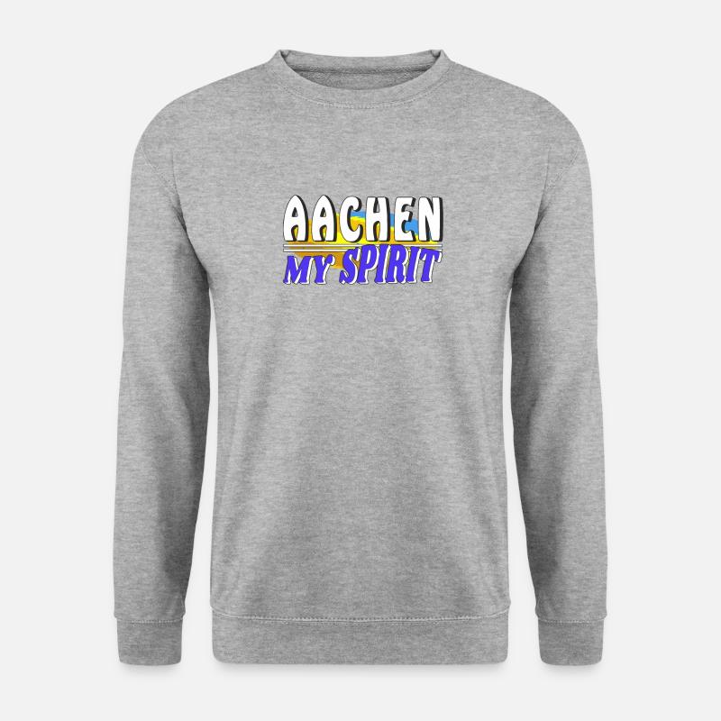 AACHEN MY SPIRIT - Unisex Pullover - Weißgrau meliert