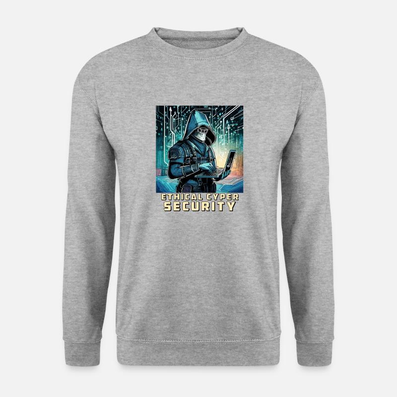 Ethical Cyber Security - Unisex Pullover - Weißgrau meliert