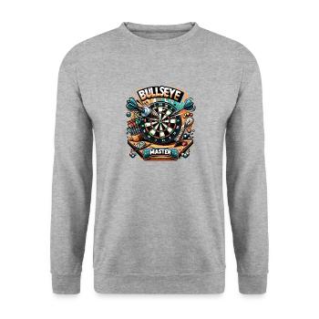 Bullseye Master : Conception de fléchettes colorées - Sweat-shirt Unisexe - gris chiné - Devant - Alina (178cm) & Michal (187cm)